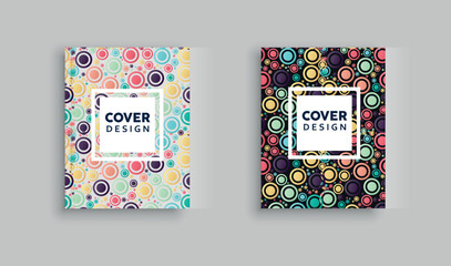 Colorful geometric circle cover design. EPS10