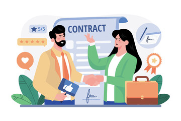 Client Service Specialist Illustration concept on white background