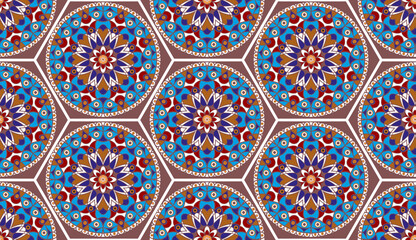 Geometric decorative ornamental pattern. Morocco Seamless pattern. Traditional Islamic Design. Mosque decoration element.