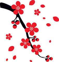 red  yellow white sakura tree japan chinese 