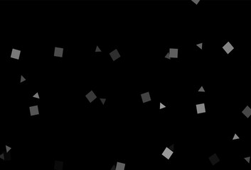 Dark Silver, Gray vector background with triangles, circles, cubes.