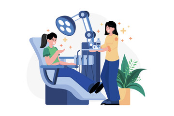 Girl Getting Dental Treatment