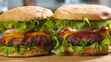 Big appetizing burgers