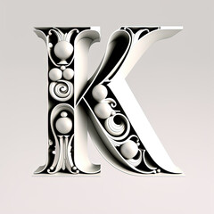 Font letter "K"
