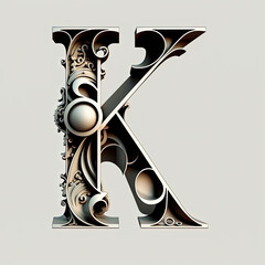 Font letter "K"
