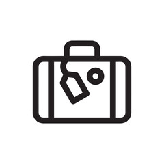 suitcase icon vector sign symbol