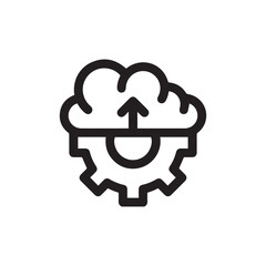 Cloud Uploading icon vector sign symbol