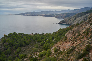 View of Spanish Coastline, Mediterranean