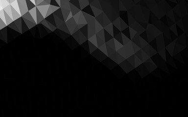 Obraz premium Dark Silver, Gray vector shining triangular background.