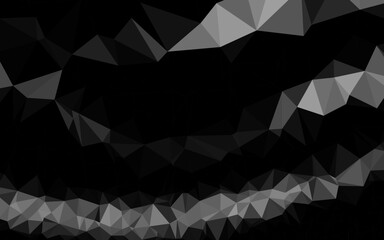 Dark Silver, Gray vector abstract mosaic background.