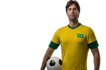 Brazilian soccer player, celebrating the championship
