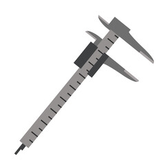 Vector isolated of vernier caliper is equipment measurement to measuring object in mimimal design. Vernier Caliper by engineering factory industry measure equipment concept.