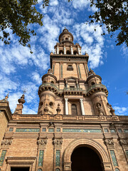 Fototapeta premium Church tower, angle up.