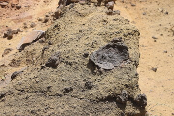 Terre et roches volcaniques ,Ténérife ,volcan  le Teide, Îles Canaries ,