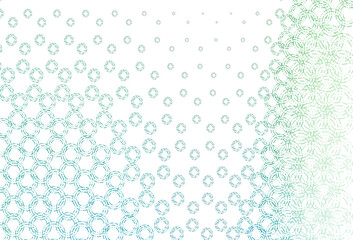 Light blue, green vector pattern with spheres.