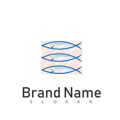 fish logo emblem creative icon design animal
