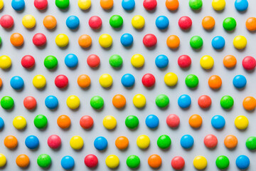 colorful candies as background top view. Seamless pattern with candy. Many sweet candies close-up