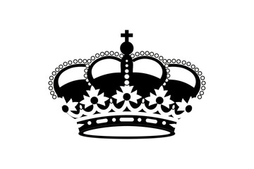 Crown icon symbol silhouette black color