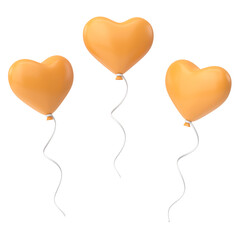 Fototapeta na wymiar Heart balloon. Valentine card decoration. 3D illustration.