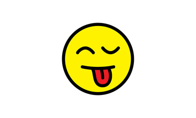 expression emoji  vector yellow head simple modern design eps 8