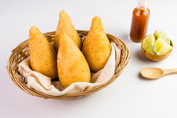 Traditional snacks, Chicken Coxinha, known as 