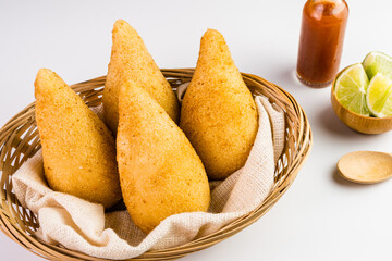 Traditional snacks, Chicken Coxinha, known as 