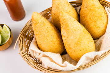 Traditional snacks, Chicken Coxinha, known as 