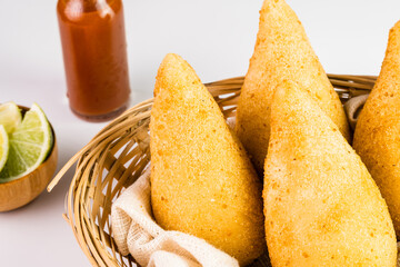 Traditional snacks, Chicken Coxinha, known as 