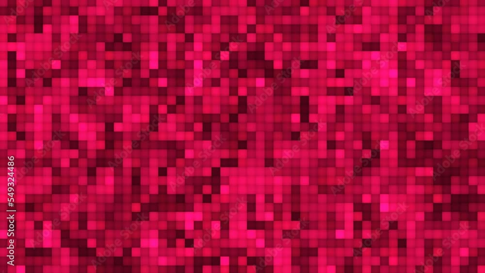 Poster pink floating pixels background loop. slow chaotic square mosaic seamless animation. elegant calm ae
