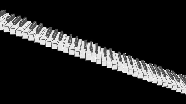 Piano stairs loop anime style pattern A