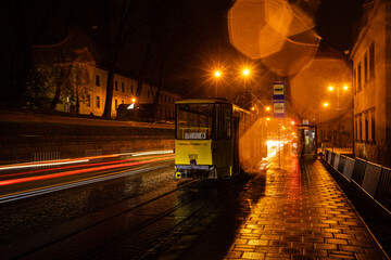 Lviv during partial blackout after  Russian missile attack