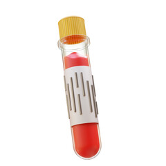 Blood Sample Test Tube 3D Render Illustration