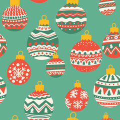 Christmas Ornaments Pattern Illustration
