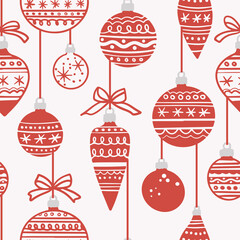 Christmas Ornaments Pattern Illustration