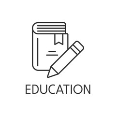 Education thin line icon on white background