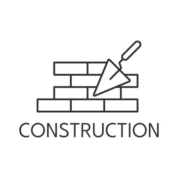Construction thin line icon on white background