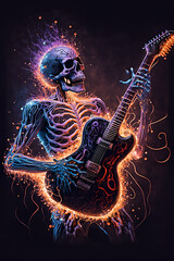 Skeletal Electric guitar