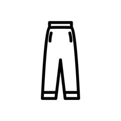 Sport Pants outline icon. Sport equipment symbol. Sweatpants icon design suitable for mobile apps, websites and designer needs. Vector isolated illustration on white background