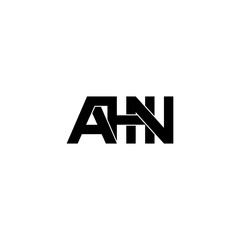 ahn letter initial monogram logo design