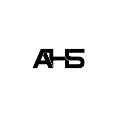 Obraz premium ahs letter initial monogram logo design