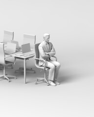 座るビジネスマン