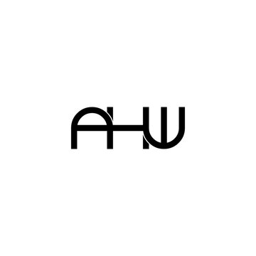 ahw letter initial monogram logo design
