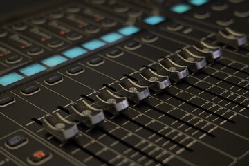 Fototapeta na wymiar sound mixer close up