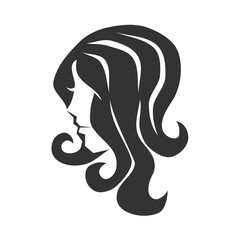 beautiful woman face logo design Icon Illustration Brand Identity template