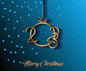 2023 Merry Christmas background.
