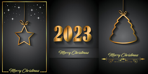 2023 Merry Christmas background for your seasonal invitations, festival posters, greetings cards. 