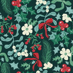 christmas floral pattern