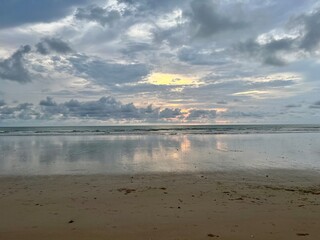 sunset on the beach