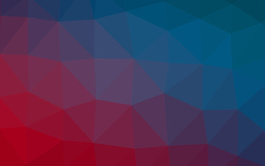 Obraz premium Dark Blue, Red vector low poly texture.