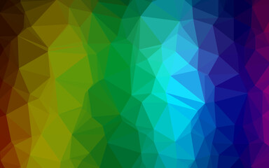 Dark Multicolor, Rainbow vector abstract polygonal cover.